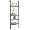 Steel Ladder Bookshelf, 5-Tier Wall-Mount Shelf Organizer for Home